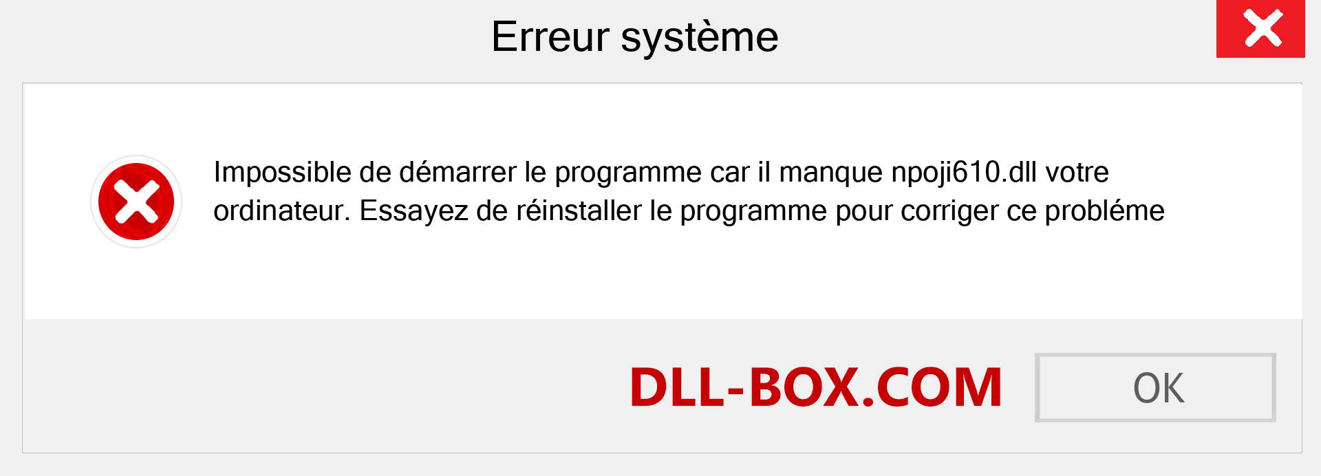 Le fichier npoji610.dll est manquant ?. Télécharger pour Windows 7, 8, 10 - Correction de l'erreur manquante npoji610 dll sur Windows, photos, images