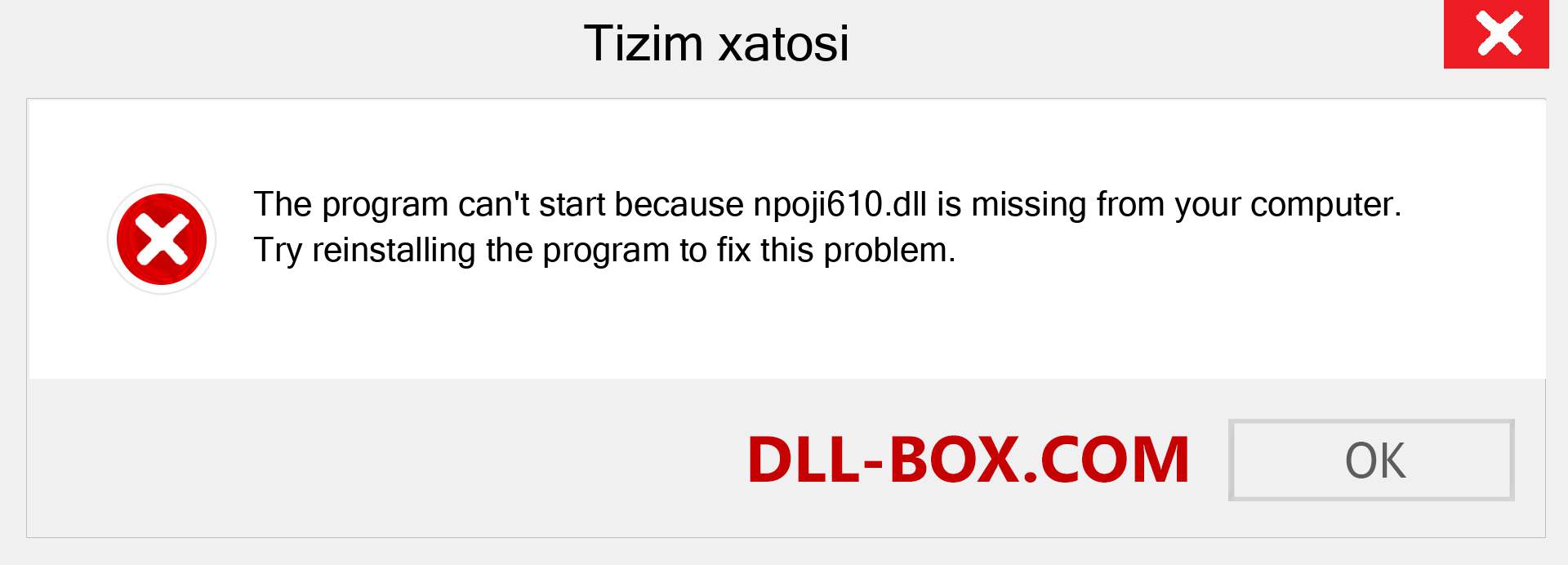 npoji610.dll fayli yo'qolganmi?. Windows 7, 8, 10 uchun yuklab olish - Windowsda npoji610 dll etishmayotgan xatoni tuzating, rasmlar, rasmlar